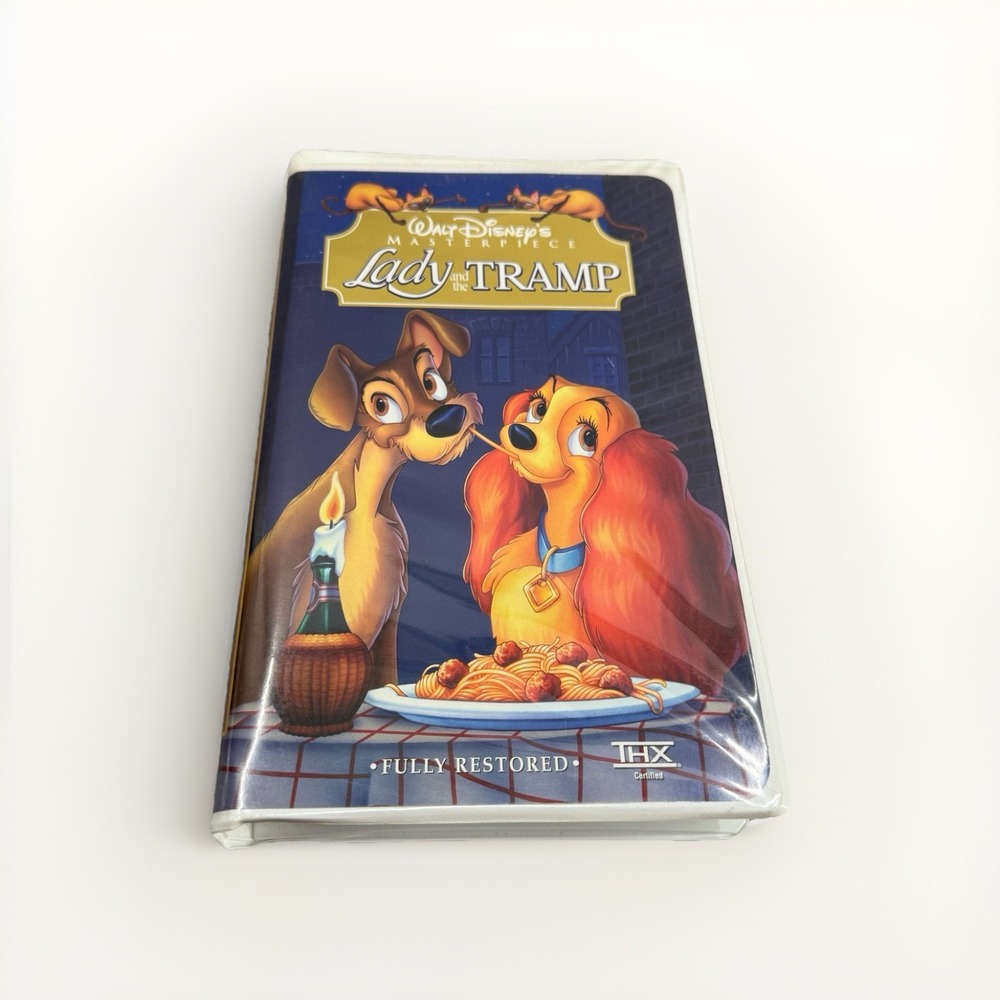 Disney's Lady and the Tramp VHS 1998 Masterpiece Collection Clamshell Case Movie